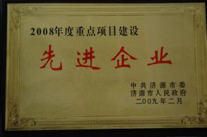 2008年項目建設先進企業(yè)